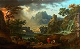 A Mountain Landscape with an Approaching Storm by Claude-Joseph Vernet